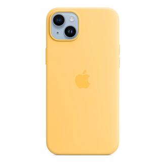 Buy Apple iphone 14 plus silicone case w/magsafe - sunglow in Saudi Arabia
