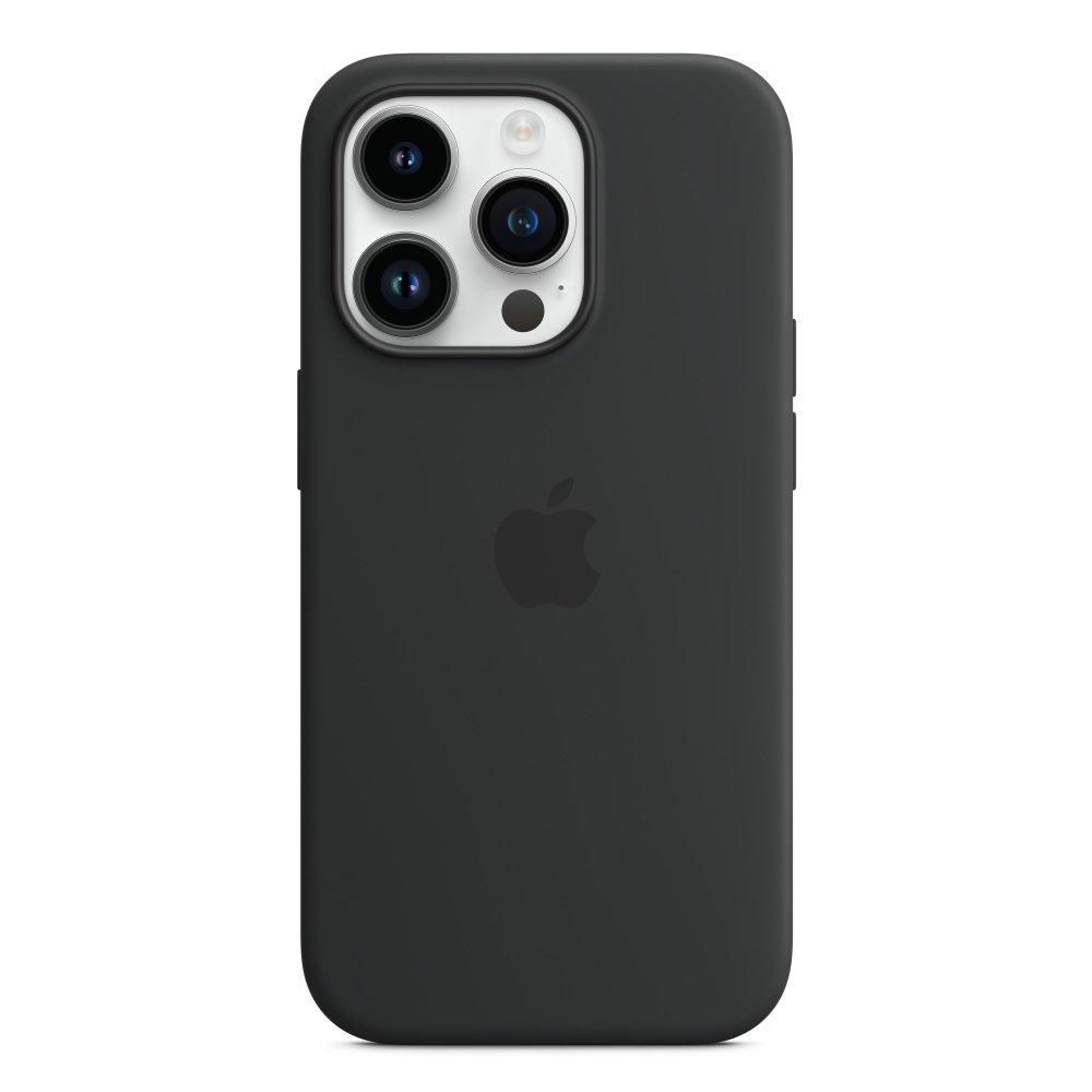 Buy Apple iphone 14 pro  silicone case w/magsafe - midnight in Saudi Arabia