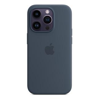 Buy Apple iphone 14 pro silicone case w/magsafe - storm blue in Saudi Arabia