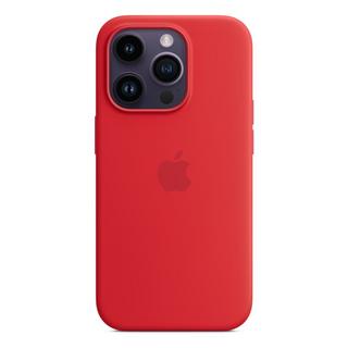 Buy Apple iphone 14 pro silicone case w/magsafe - red in Saudi Arabia