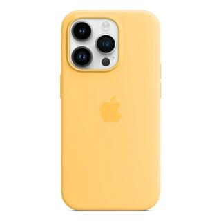 Buy Apple iphone 14 pro silicone case w/magsafe - sunglow in Saudi Arabia