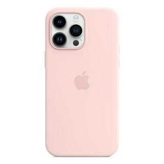 Buy Apple iphone 14 pro max silicone case w/magsafe - chalk pink in Saudi Arabia