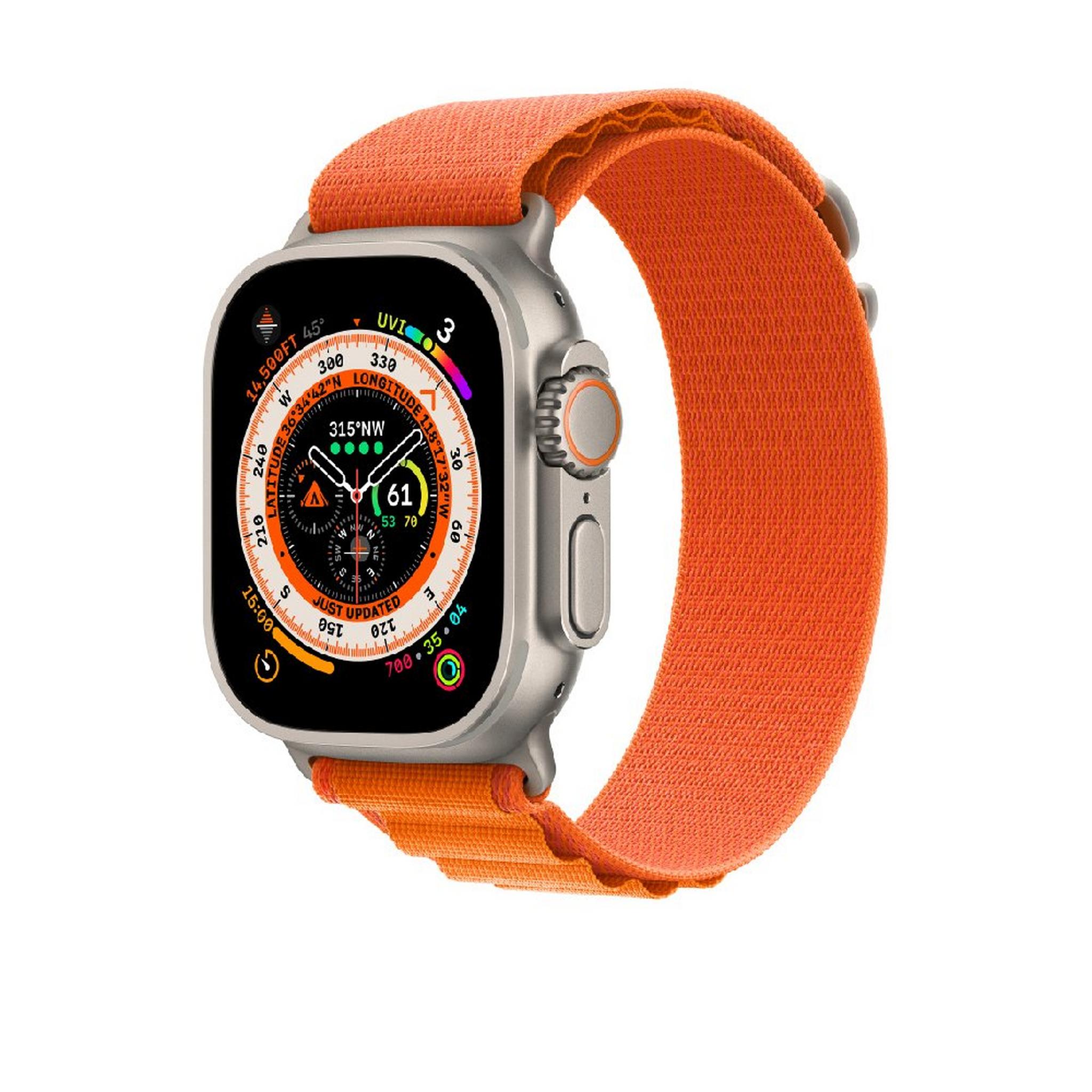 Apple Alpine Loop Watch Strap Large, 49mm, MQE13ZM/A - ORANGE