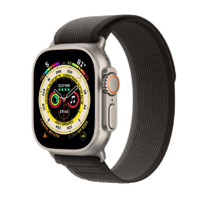 Apple Watch Trail Loop 49mm S/M Black&Grey Price Xcite Kuwait