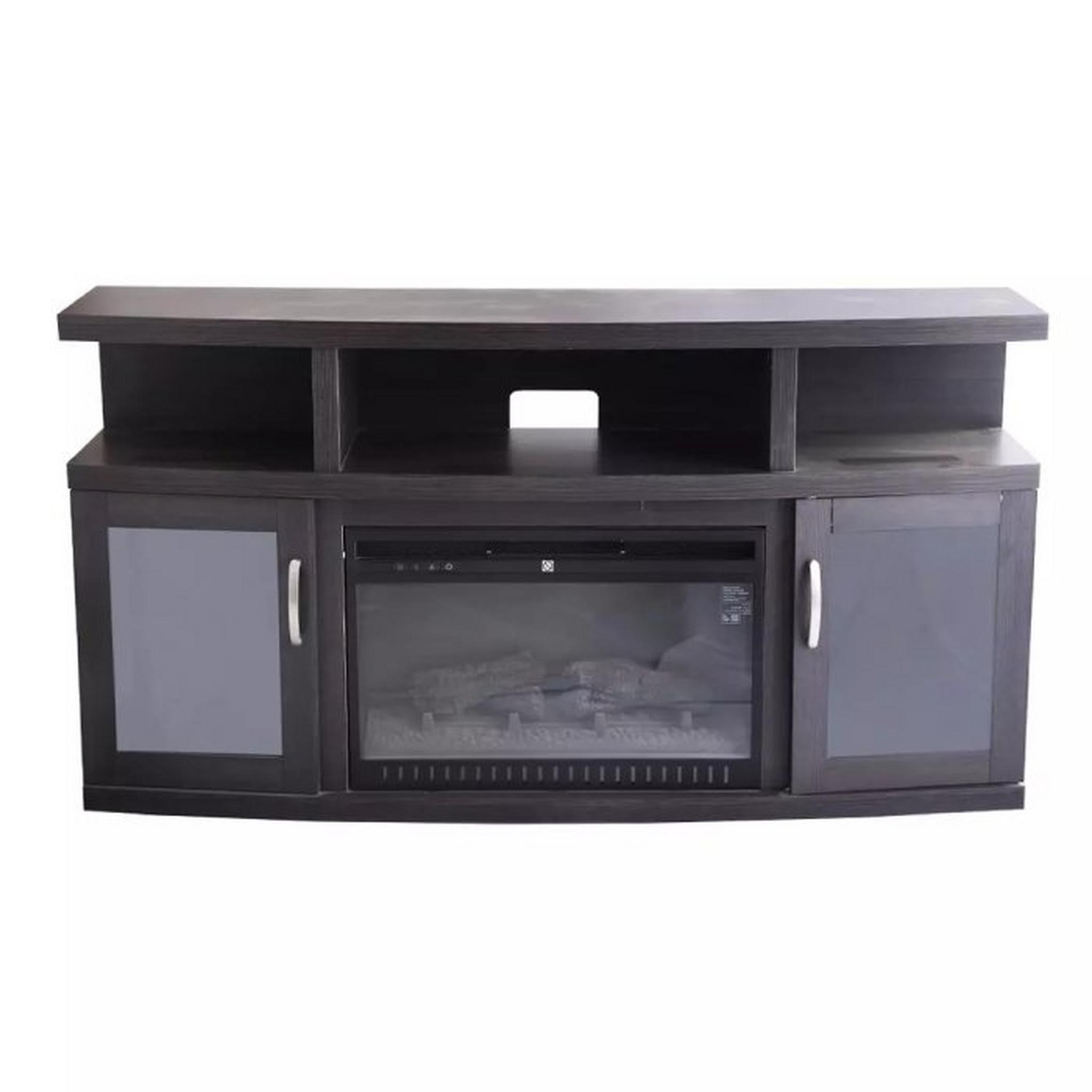 Wansa Upto 65-inch TV Stand with Fireplace Insert (WSM065F66) + Fireplace insert for TV Stand (SF122-26A)