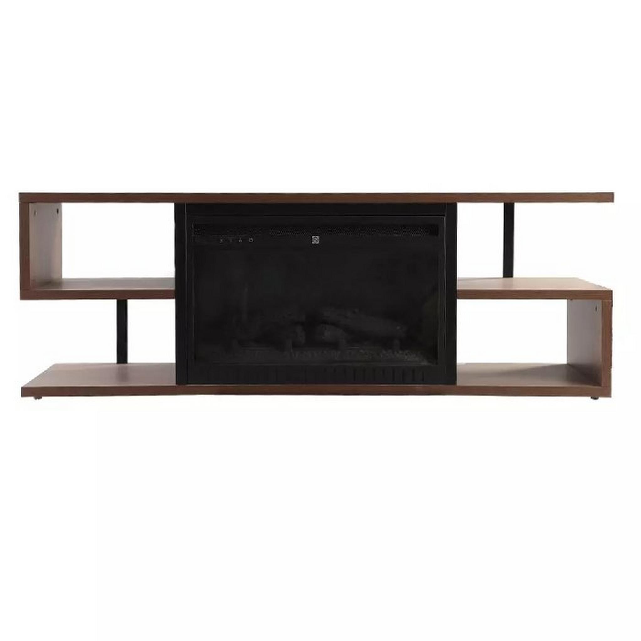 Wansa Upto 55-inch TV Stand with Fireplace Insert (A510-8) + Fireplace insert for TV Stand (SF122-26A)