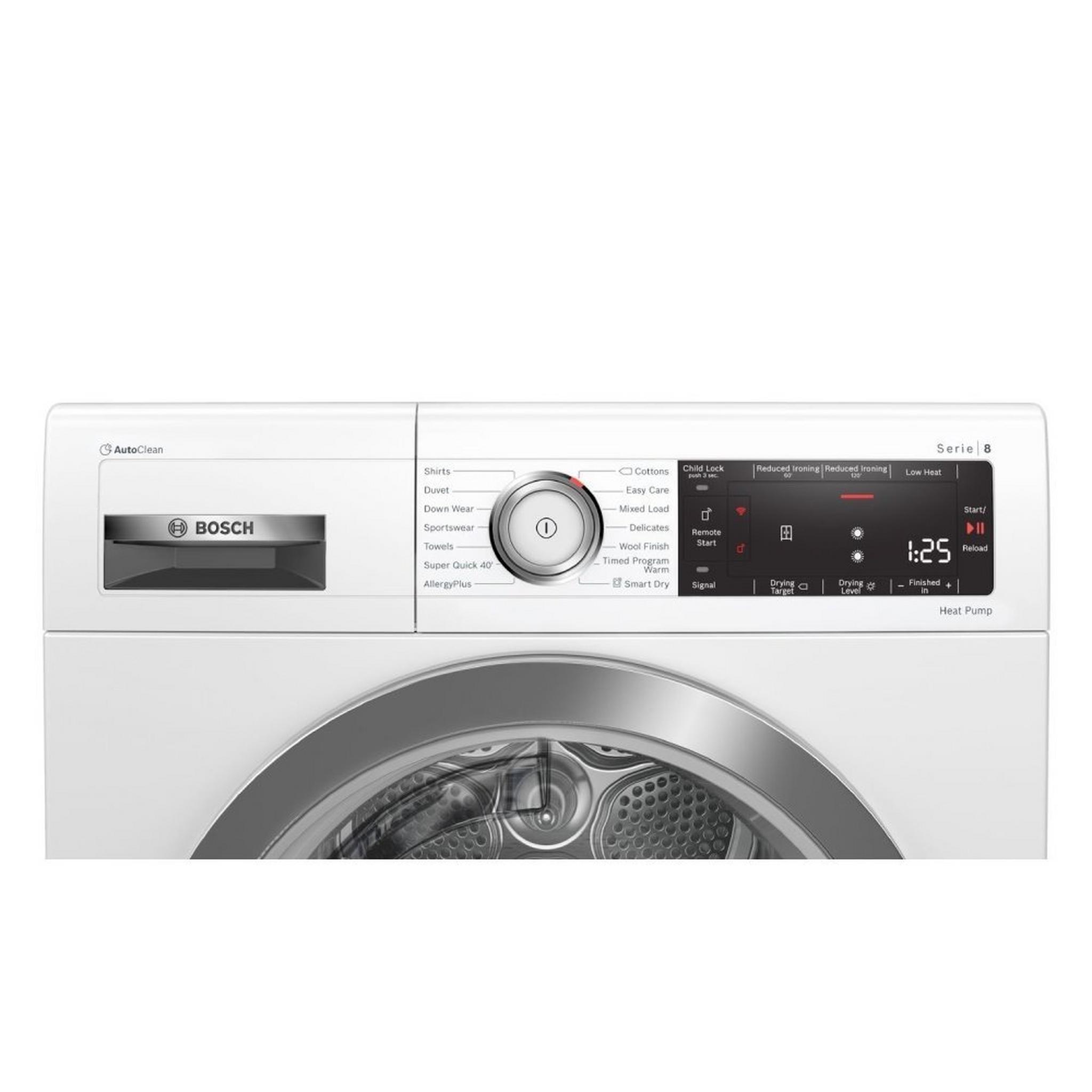 Bosch 9Kg Front Loading Condensation Dryer (WTX88RH9GB) | White