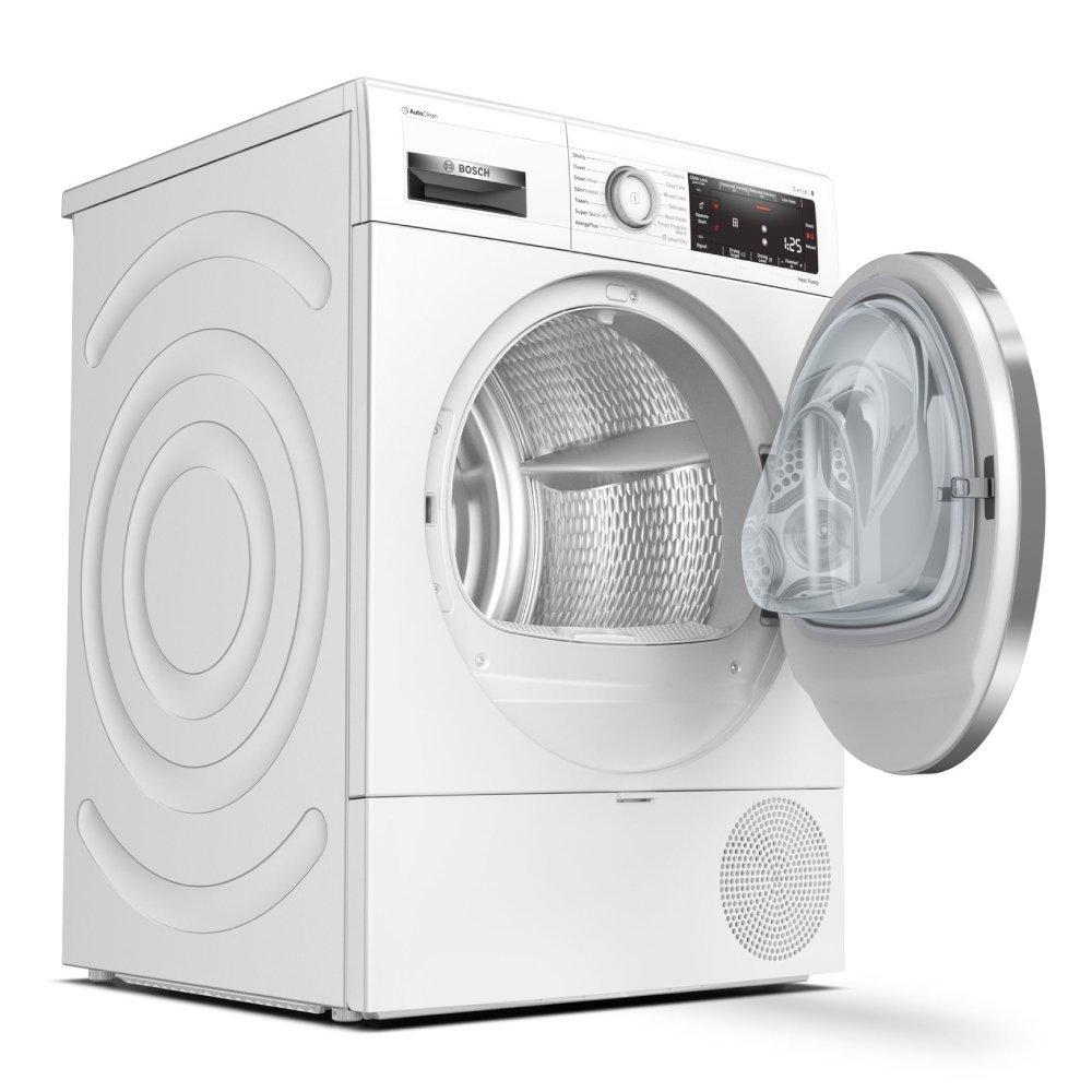 نشافة ملابس تحميل أمامي من بوش، سعة 9 كجم، WTX88RH9GB - أبيض