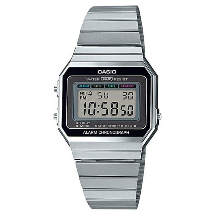 Buy Casio glu unisex watch, digital, 37mm, a700w-1adf – silver in Kuwait