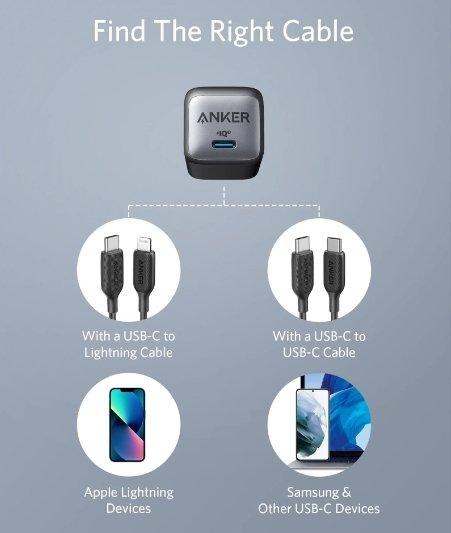 Anker Nano II 30W Charger Black Price in Kuwait Shop Online Xcite