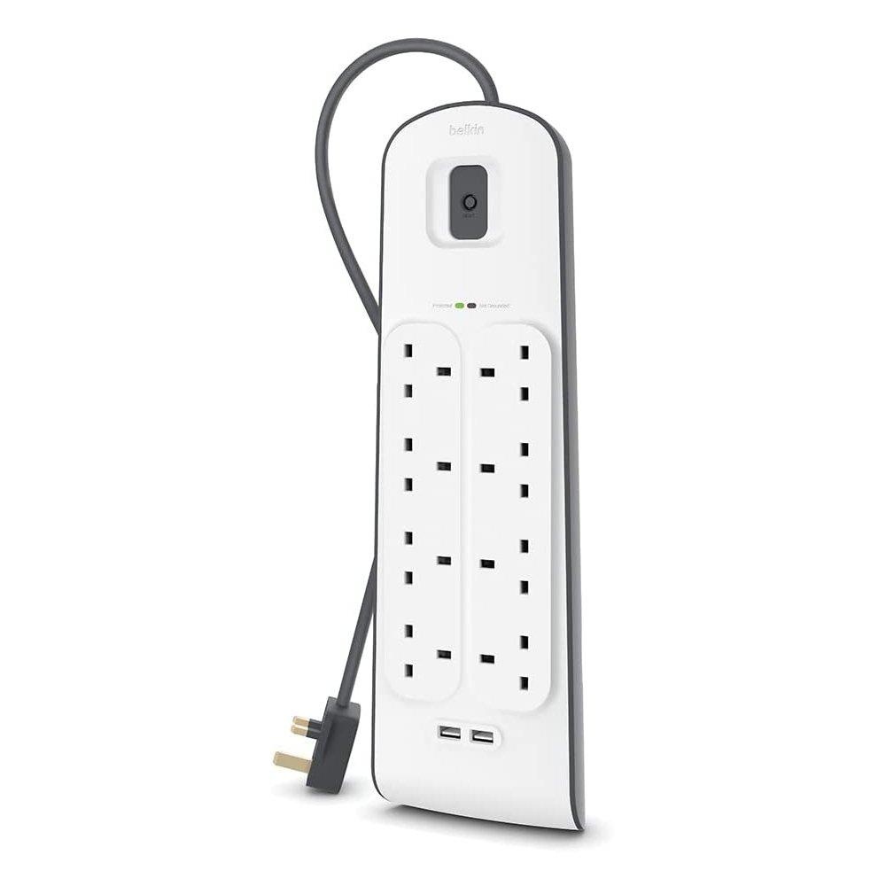 BELKIN 8Way Surge Protection Strip With 2USB Port Xcite