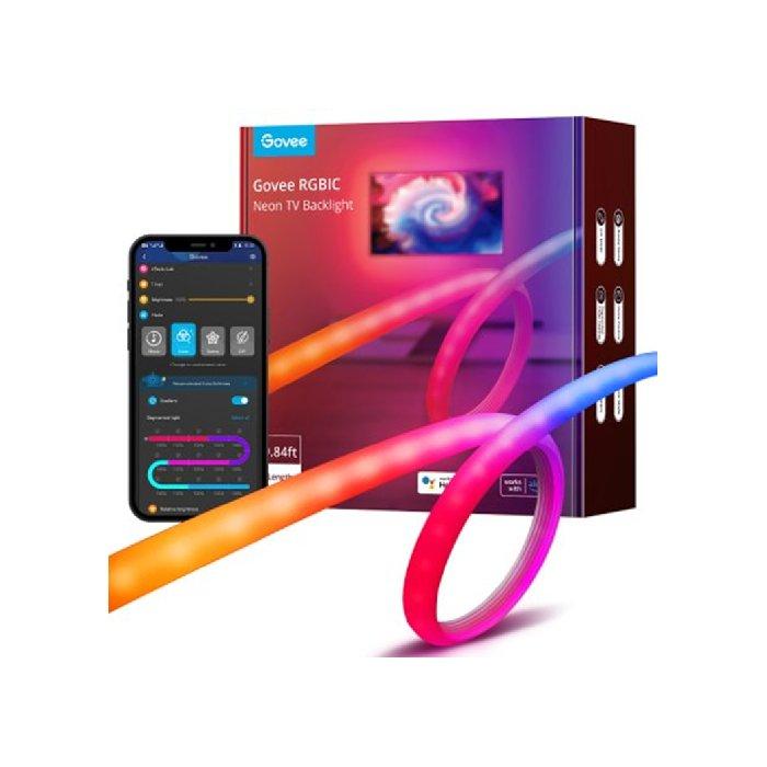 Govee RGBIC Neon TV Backlight, 48-75 inch, 36Watts, H61B2 - Multicolor