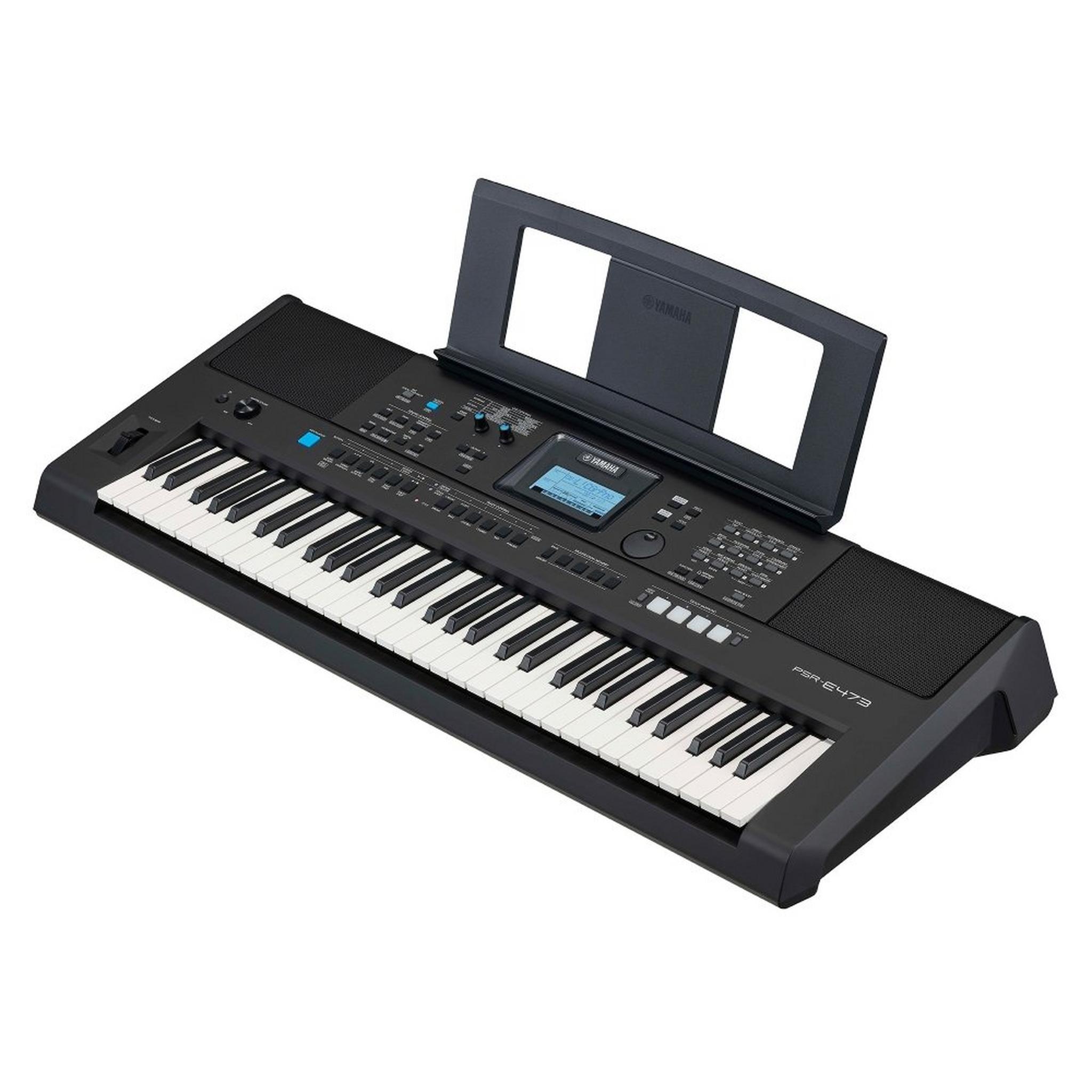 Yamaha Portable Keyboard 61 Keys (PSR-E473) Black