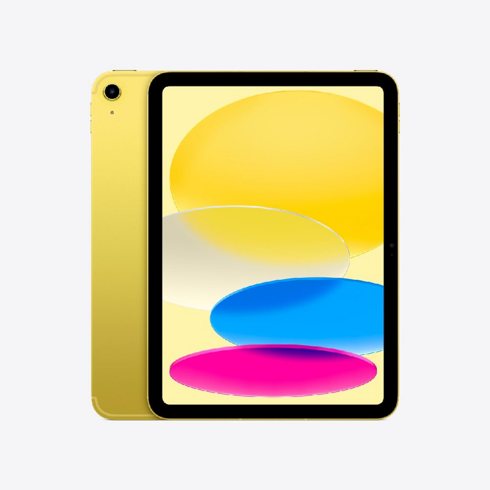 Apple 10th Gen iPad,10.9-inch, 256GB,  Wi-fi + Cellular 5G, MQ6V3AB/A - Yellow