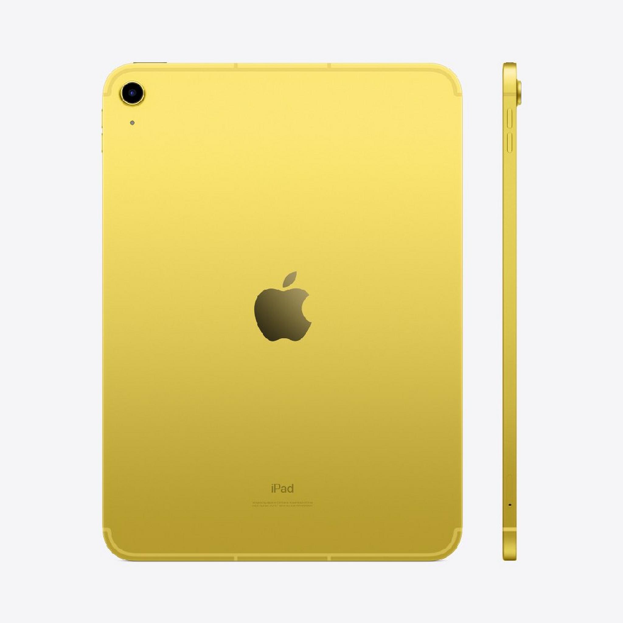 Apple 10th Gen iPad,10.9-inch, 256GB,  Wi-fi + Cellular 5G, MQ6V3AB/A - Yellow