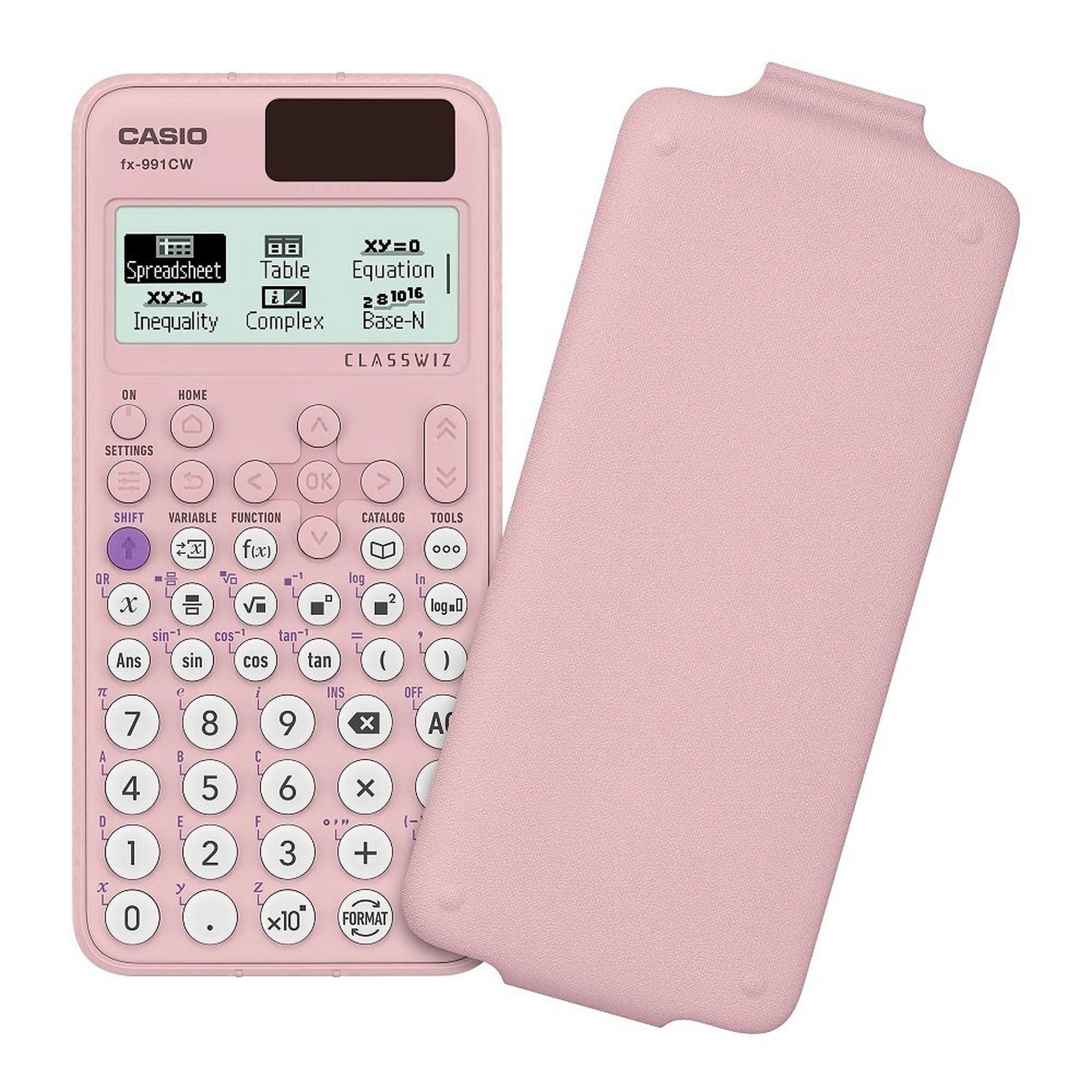 Casio FX-991CW Standard Scientific Calculator - Pink
