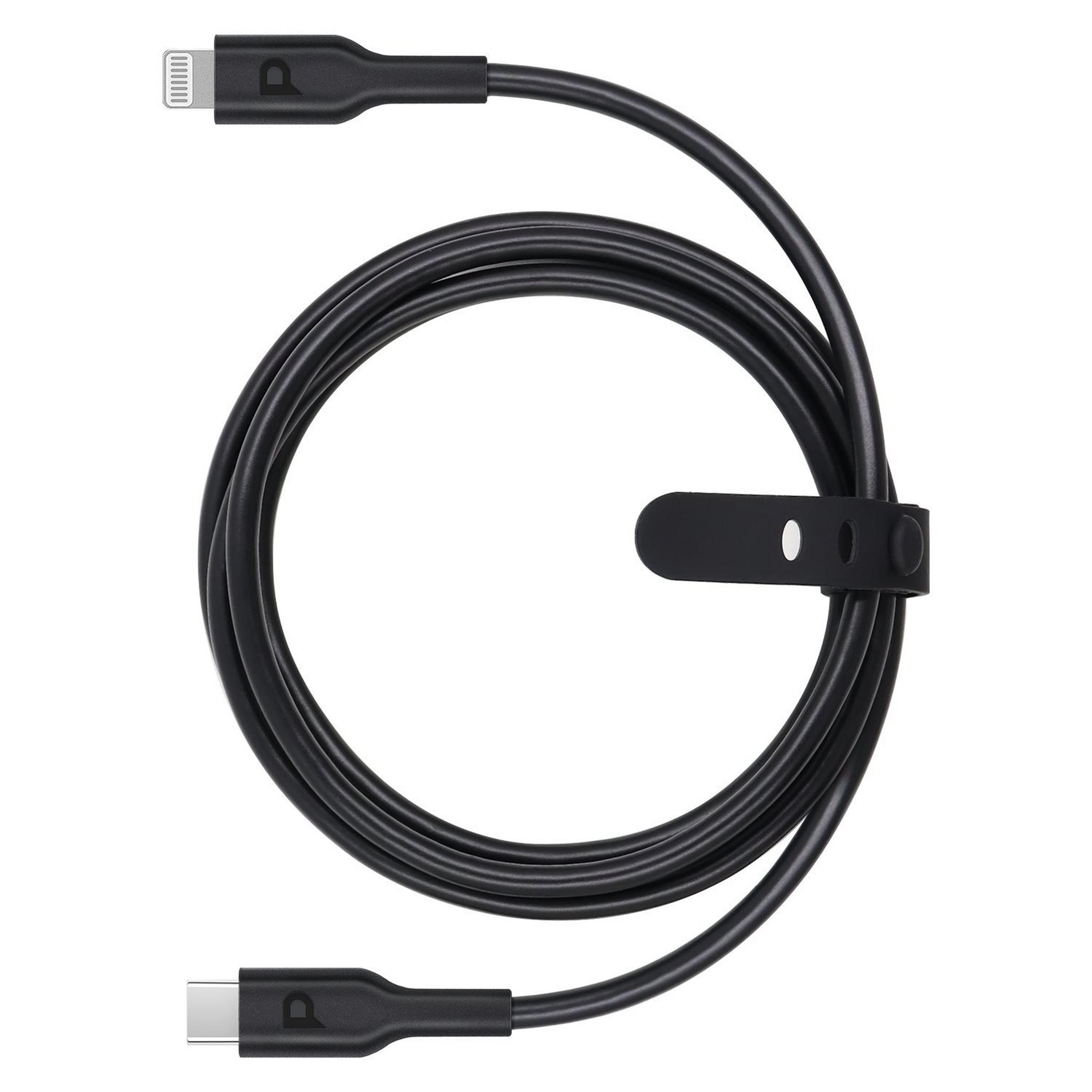 Powerology PVC USB-C to Lightning 20W 1.2m Cable - Black