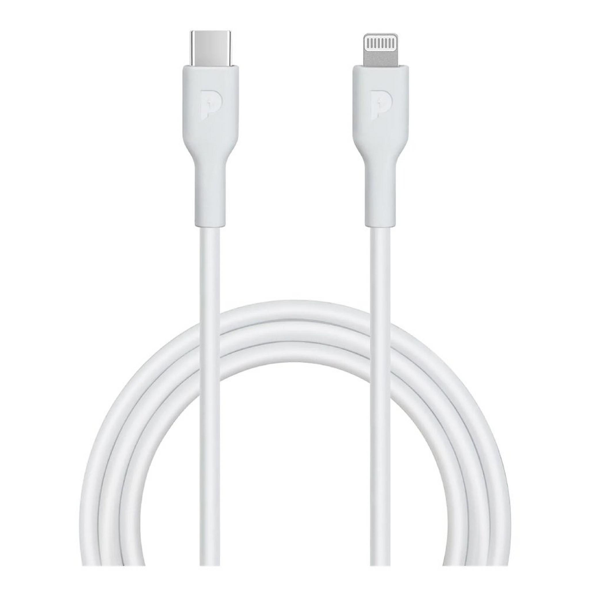 Powerology USB-C to Lightning PD 20W 2m Cable - White