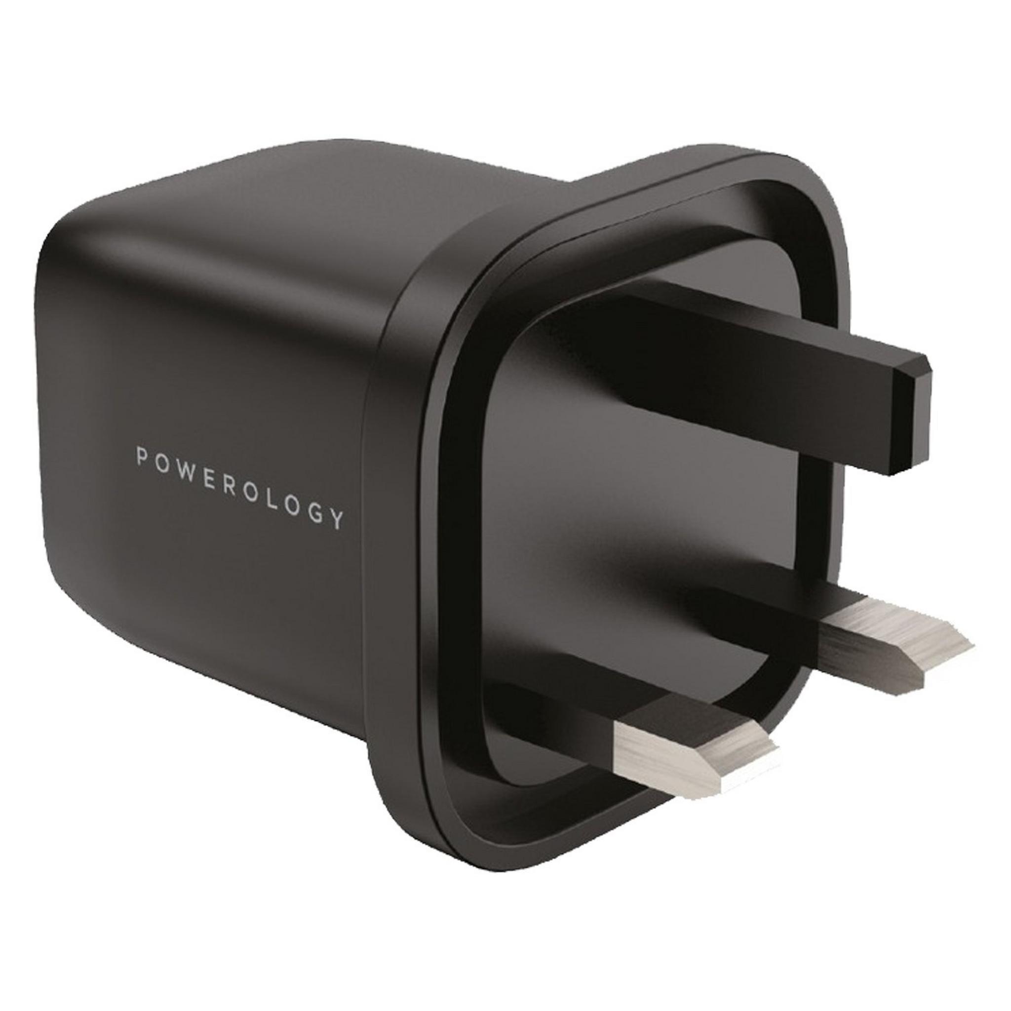 Powerology Ultra-Quick 32W GaN Charger + 1.2m USB-C to Lightning Cable - Black