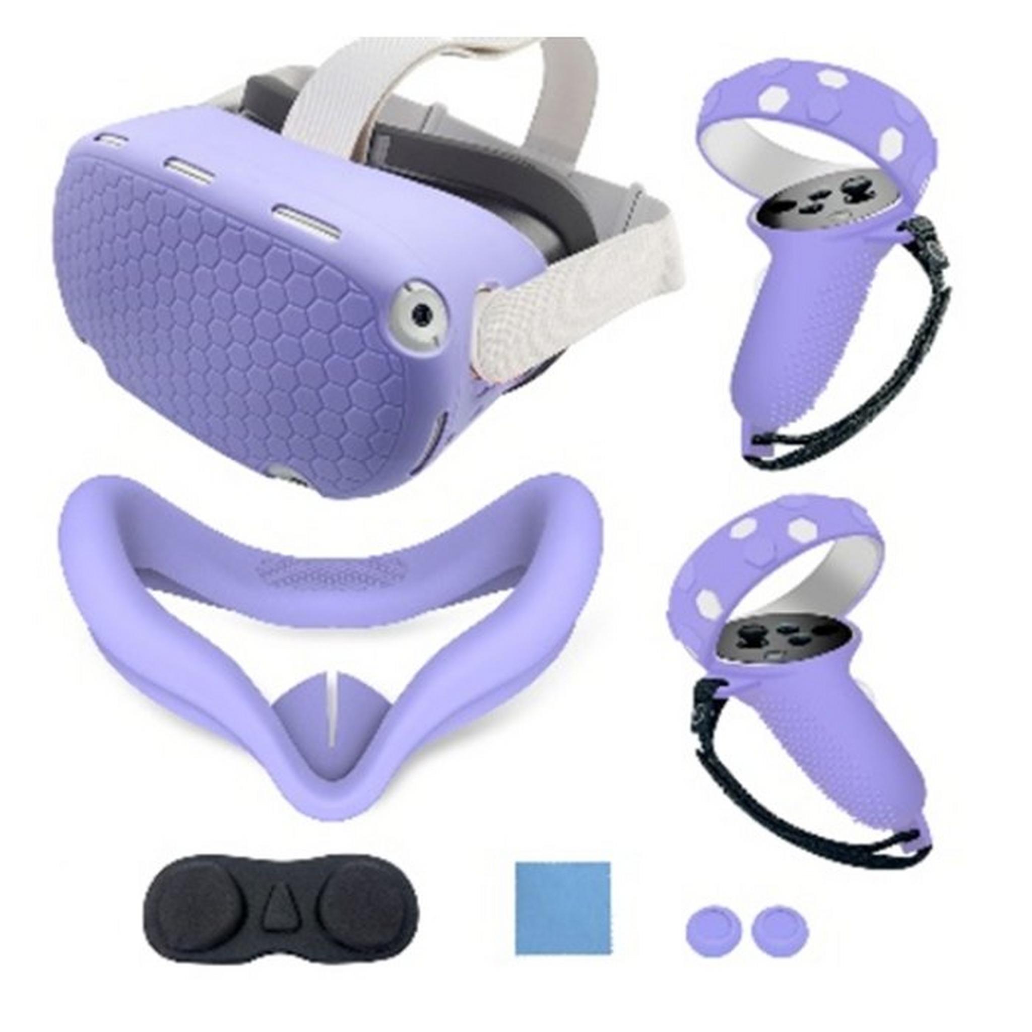 Gamax Oculus Quest 2 Silicone Protective Case Set - Purple