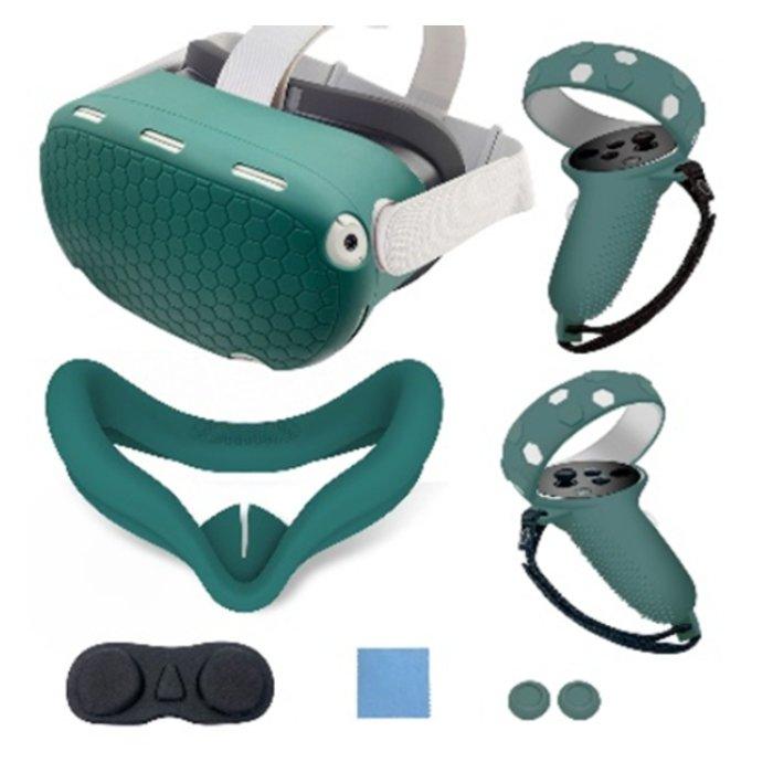 Gamax Oculus Quest 2 Silicone Protective Case Set Green Price in Kuwait Xcite