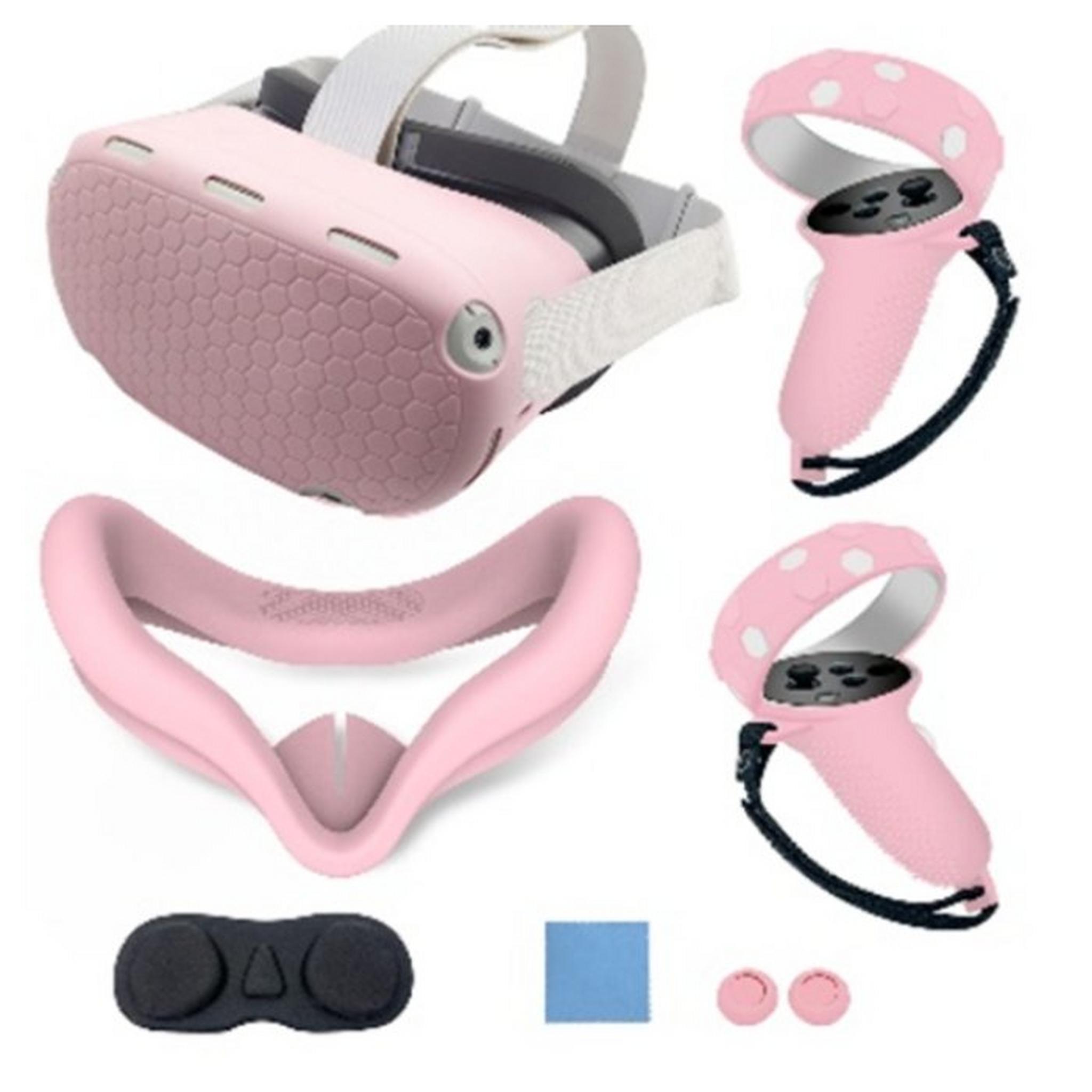 Gamax Oculus Quest 2 Silicone Protective Case Set - Pink