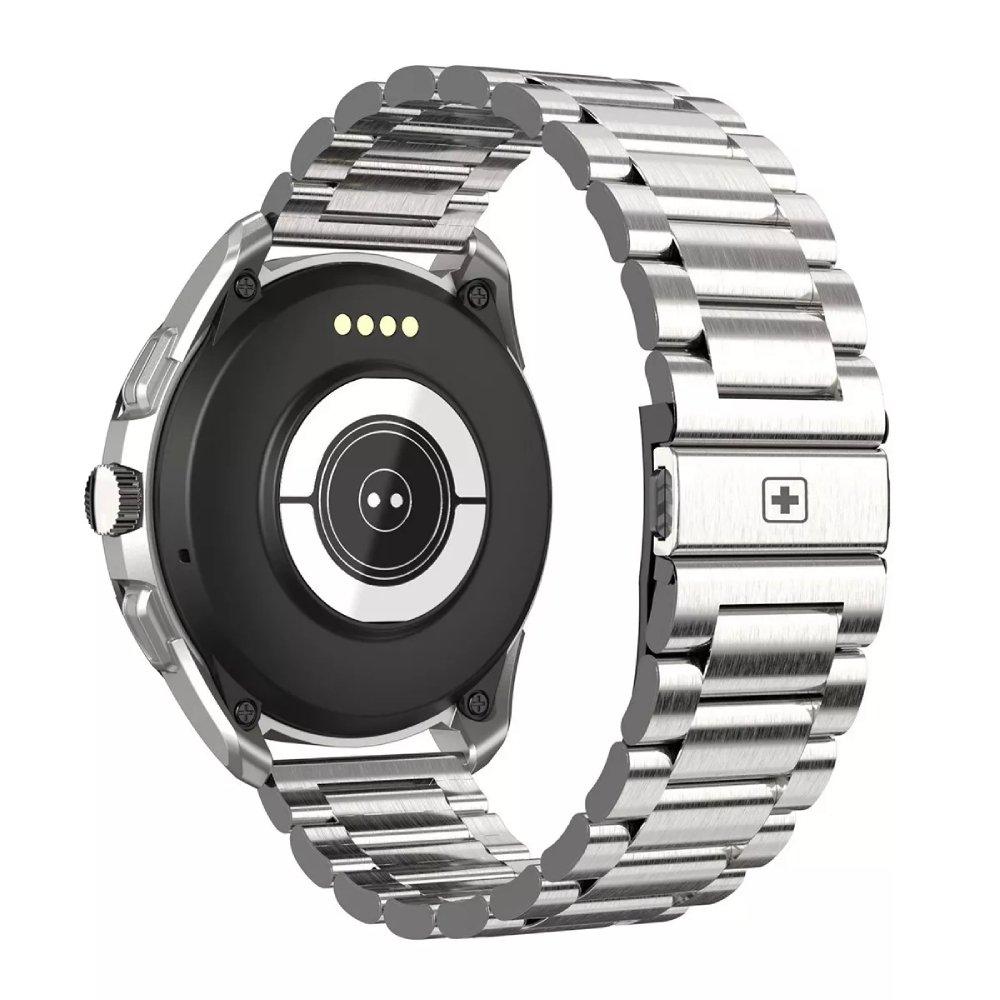 Swiss Military Dom Smart Watch Metal Strap - Silver