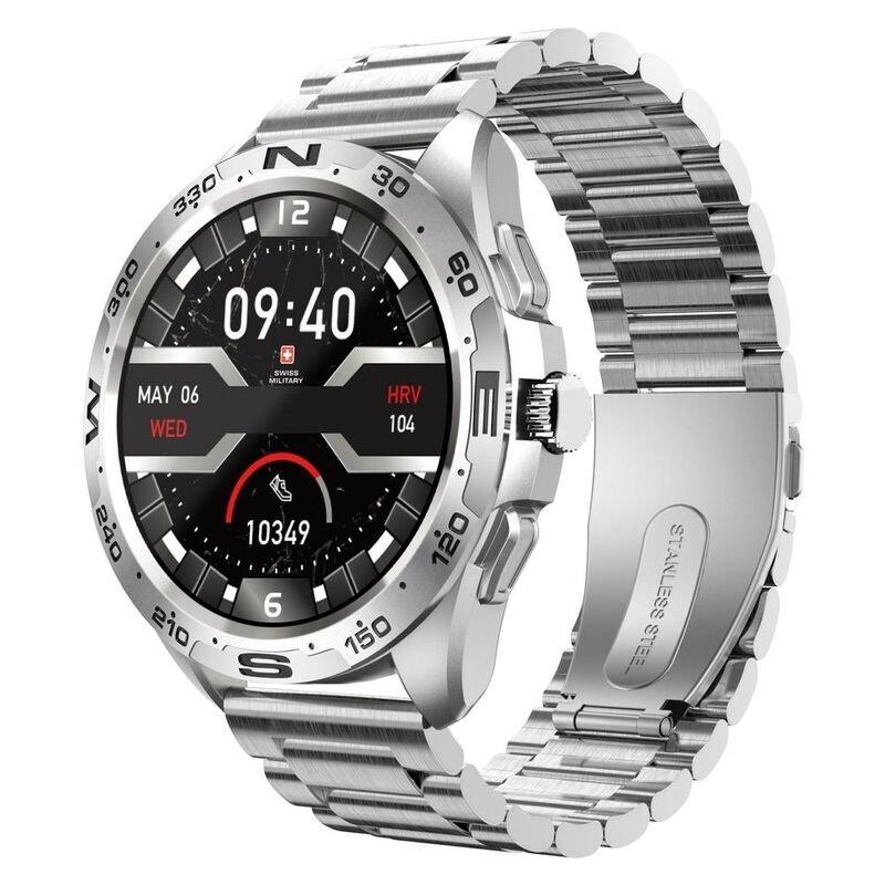 Swiss Military Dom Smart Watch Metal Strap - Silver