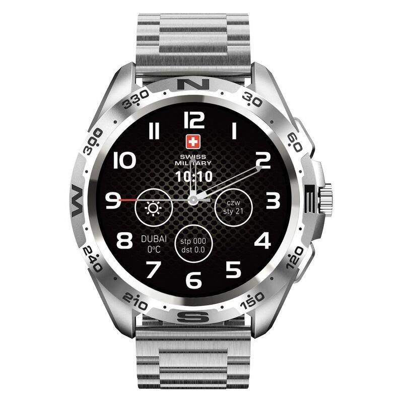 Swiss Military Dom Smart Watch Metal Strap - Silver