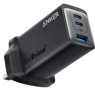 Buy Anker 735 ganprime charger, 65w, 3 ports, a2668211- black in Saudi Arabia