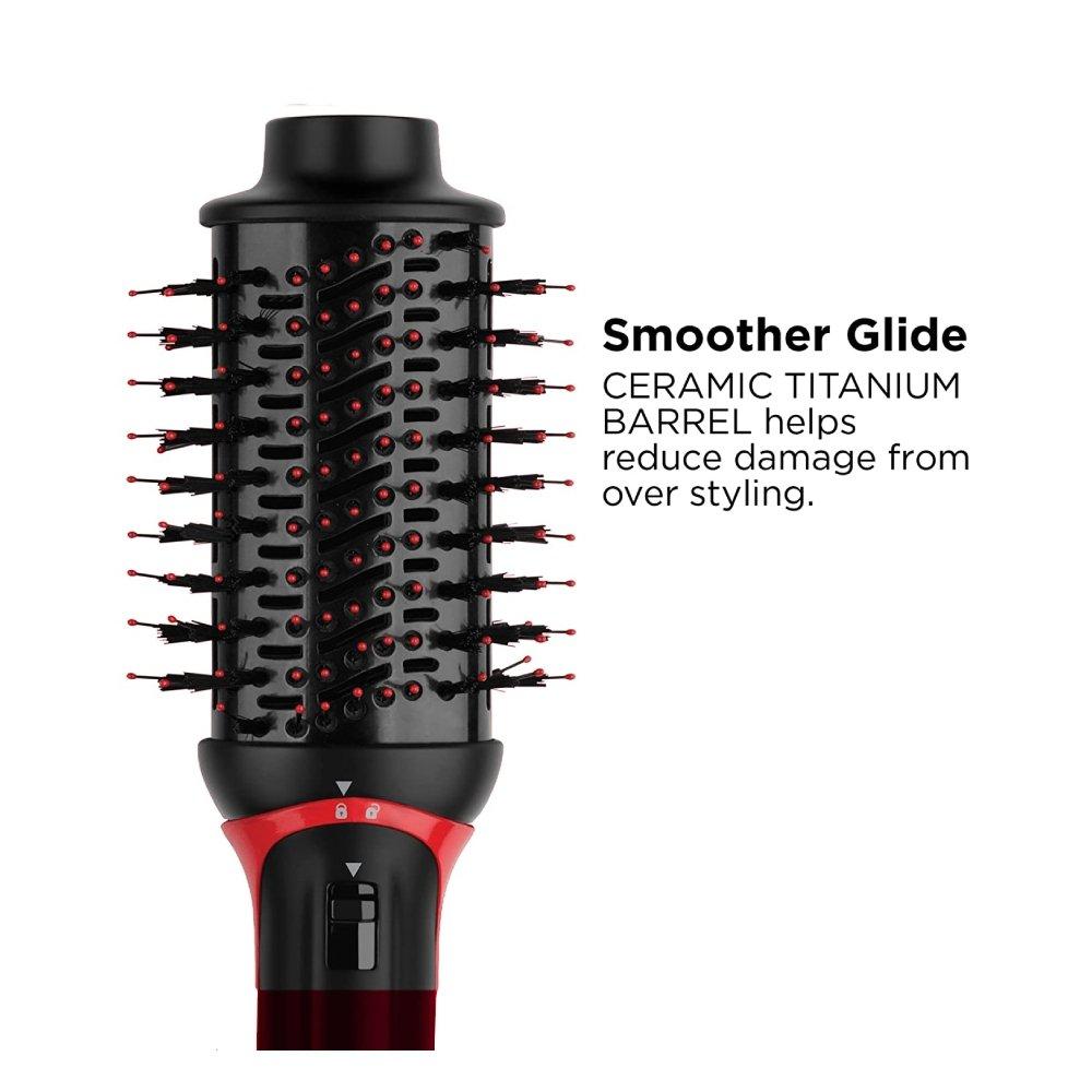 Revlon One-Step Volumiser Plus Dryer and Hot Air Brush, 1100W, 4 Heat Settings, RVDR5298ARB - Black