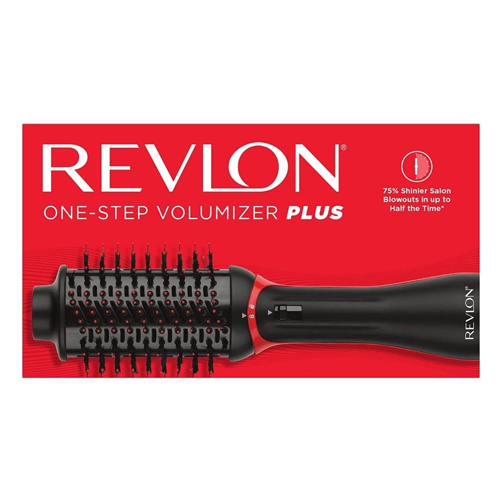 Revlon One-Step Volumiser Plus Dryer and Hot Air Brush, 1100W, 4 Heat Settings, RVDR5298ARB - Black
