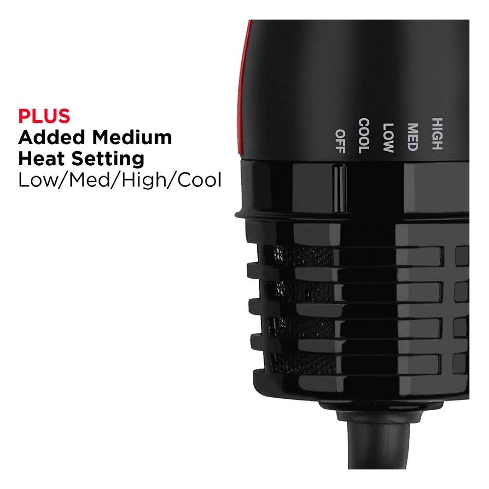 Revlon One-Step Volumiser Plus Dryer and Hot Air Brush, 1100W, 4 Heat Settings, RVDR5298ARB - Black