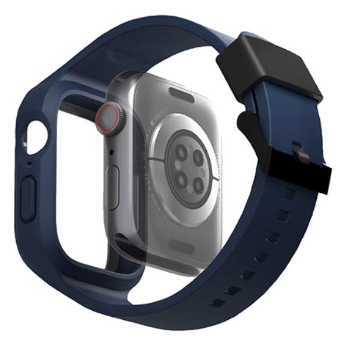 UNIQ Monos 2in1 Strap with Case for Apple Watch 44 / 45mm - Blue