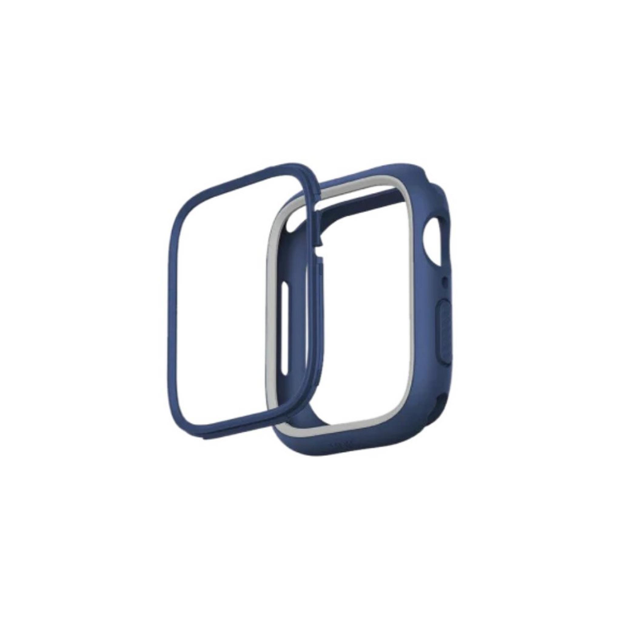UNIQ MODUO Apple Watch Case With Interchangeable PC Bezel, 45/44MM, 6700198 – Blue & Grey