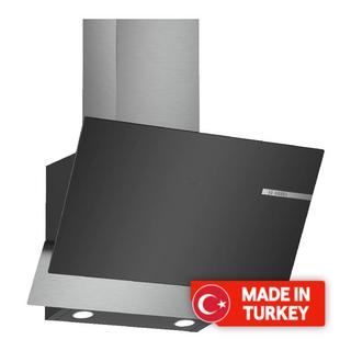 Buy Bosch wall-mounted cooker chimney hood series 4, 60cm, dwk66aj60m - black in Kuwait