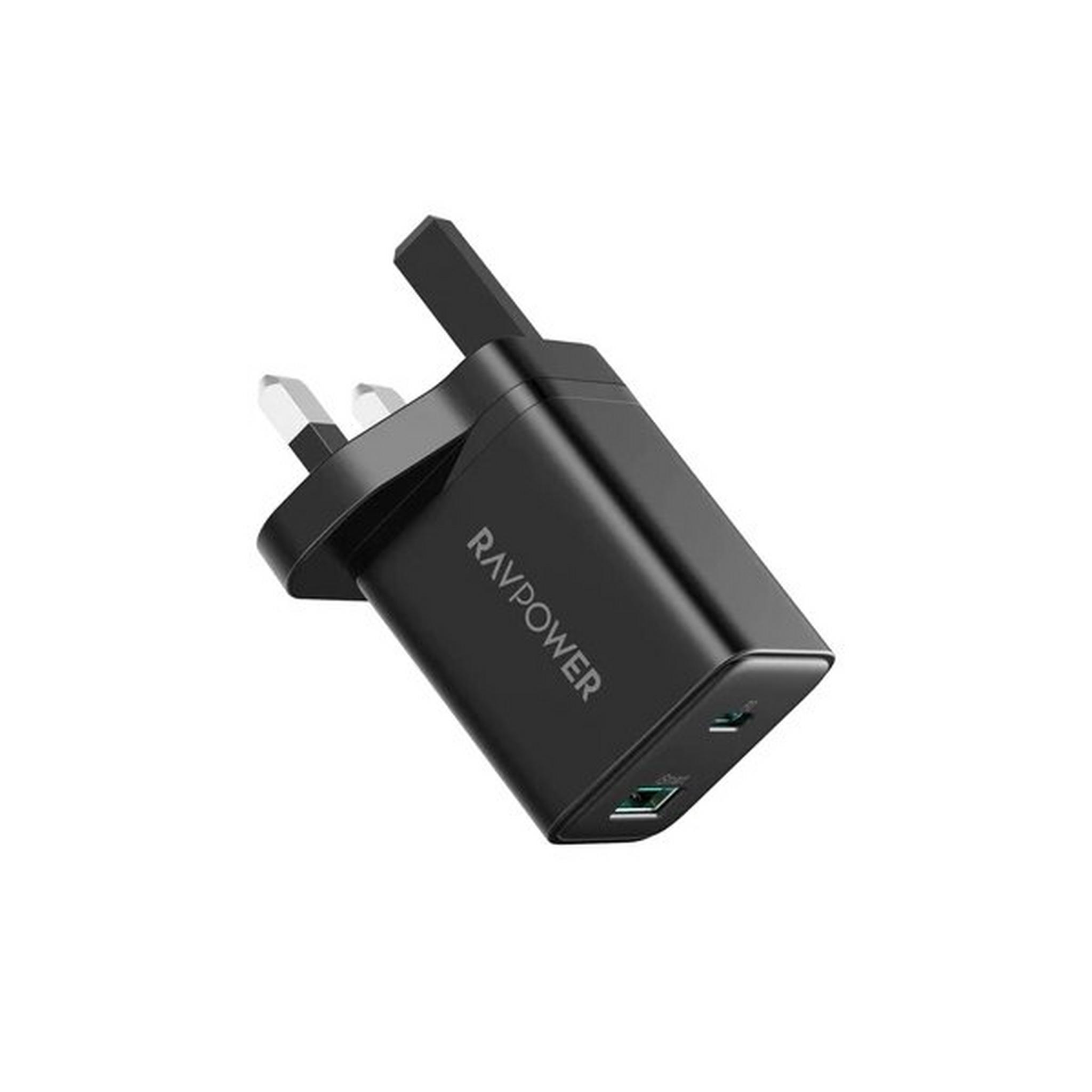 RAVPower Wall Charger, 2-Port, 20W, RP-PC168 - Black