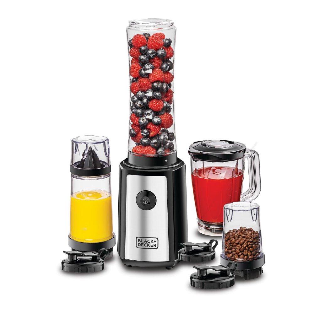 BLACK+DECKER Sports Blender & Citrus Juicer & Grinder, 300W, SBX300BCG-B5 - Silver/Black