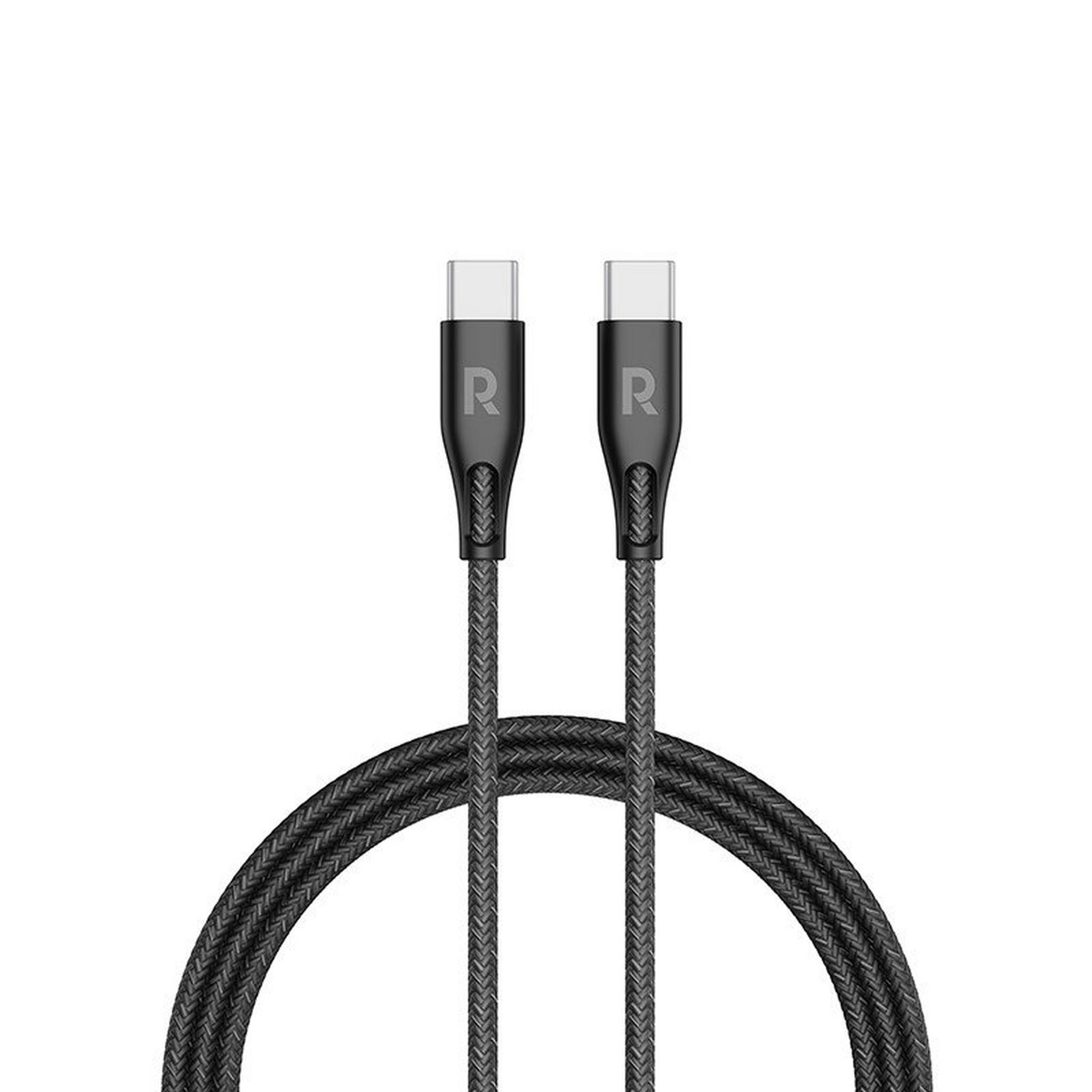 Ravpower Fast Charging  USB-C to USB-C Cable, 60W, 2M, CB1031 - Black