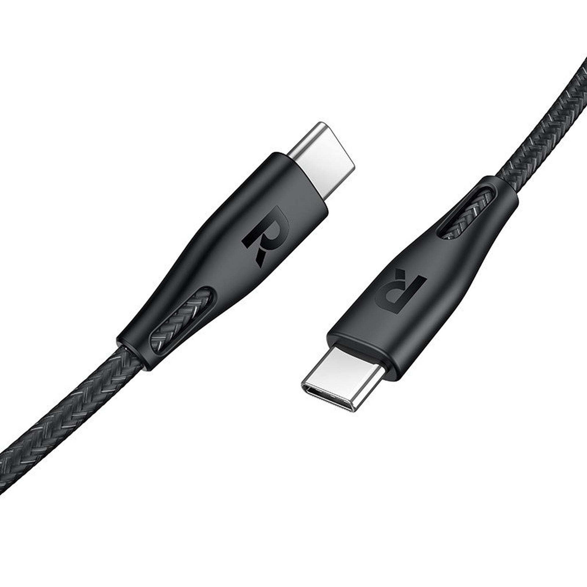 Ravpower Fast Charging  USB-C to USB-C Cable, 60W, 2M, CB1031 - Black