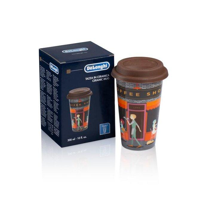 Buy Delonghi double wall ceramic mug, 350ml - dlsc066 in Kuwait