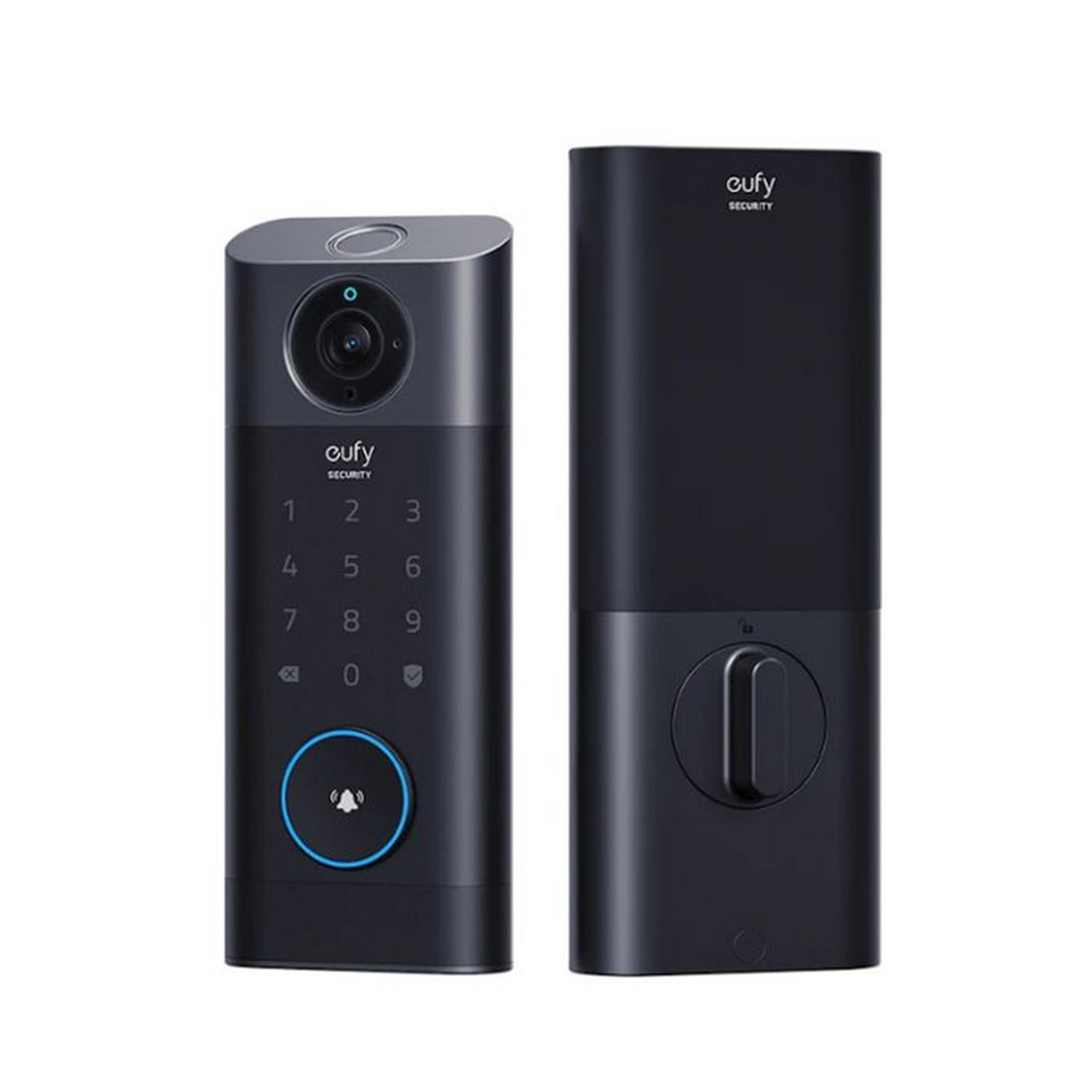 Eufy 3-in-1 Security Video Smart Lock, Fingerprint & Wi-Fi, 2K HD, E8530KY1 - Black