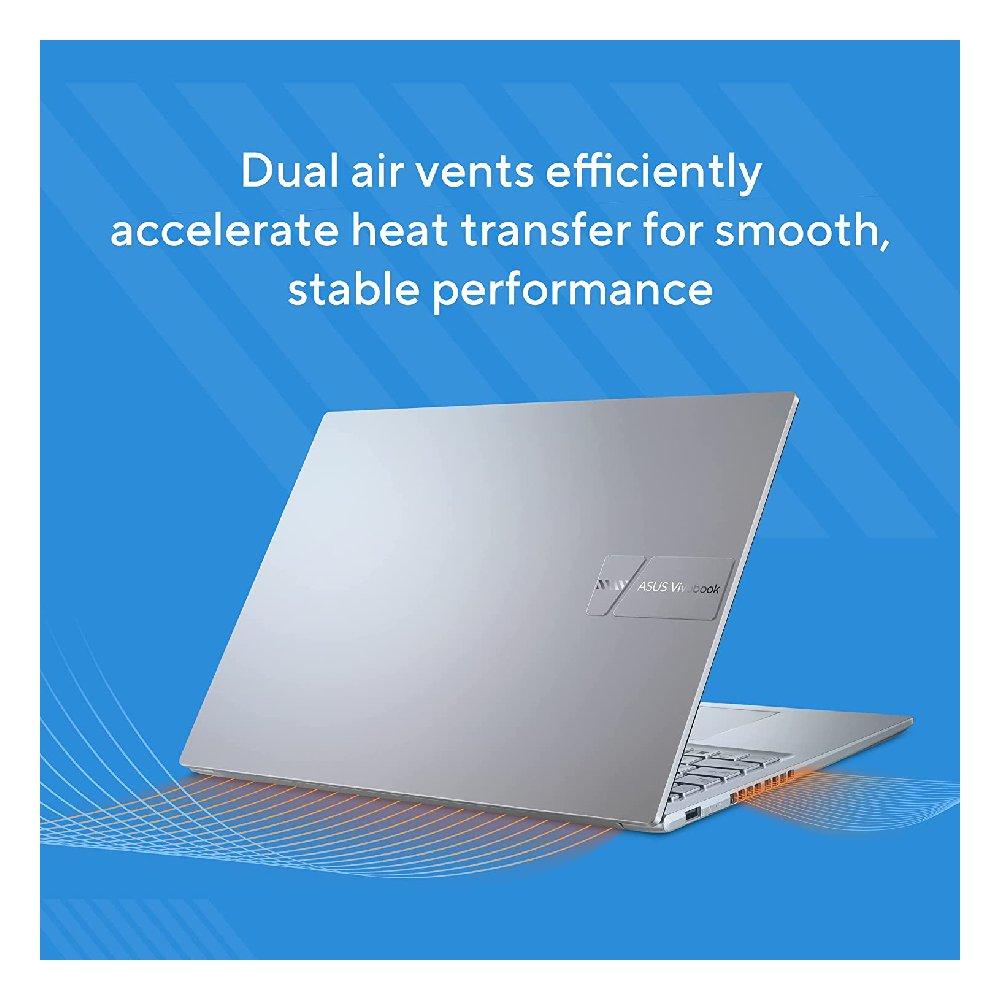 ASUS Vivobook 16 Laptop, 16-inch, Intel Core i5 12th Gen, 8GB RAM, 512GB SSD, Intel UHD Graphics Shared, Windows 11, X1605ZA-MB053W - Silver