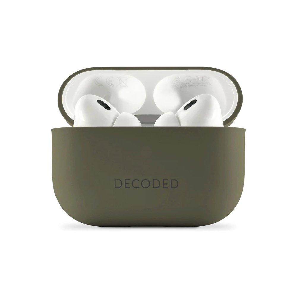 PITAKA Decoded Silicone Case for AirPods Pro 2nd Gen, D23APP2C1SOE- Olive