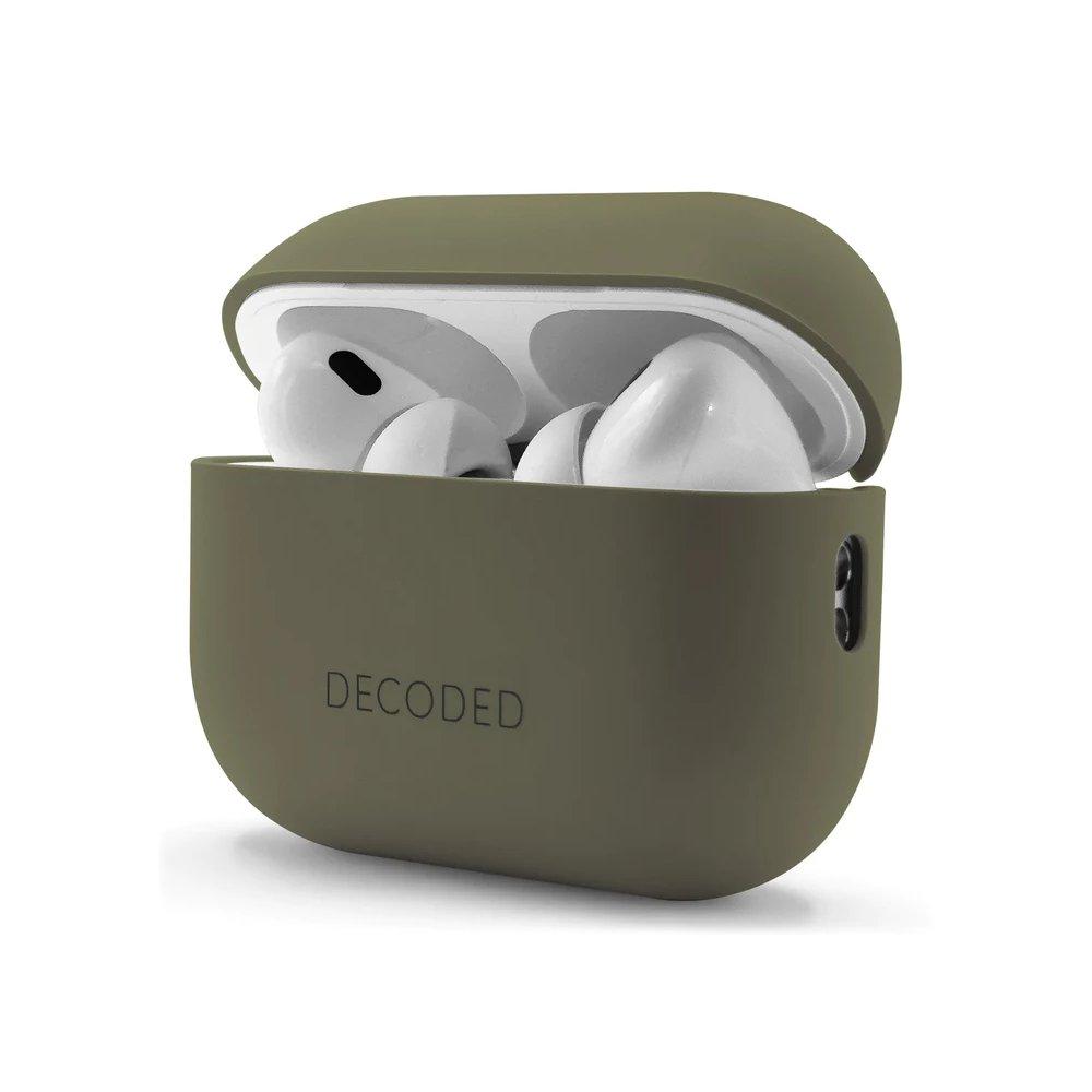 PITAKA Decoded Silicone Case for AirPods Pro 2nd Gen, D23APP2C1SOE- Olive