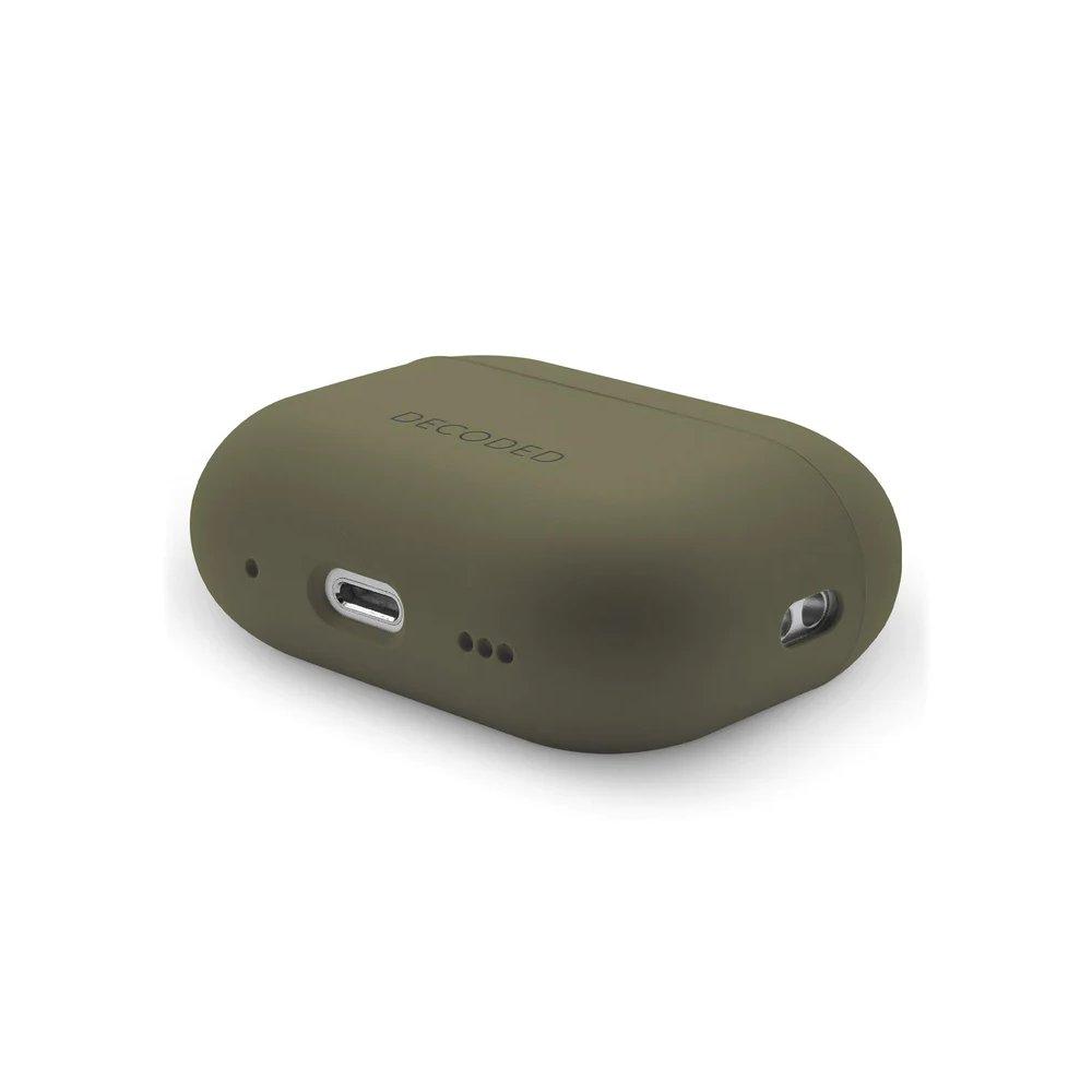 PITAKA Decoded Silicone Case for AirPods Pro 2nd Gen, D23APP2C1SOE- Olive