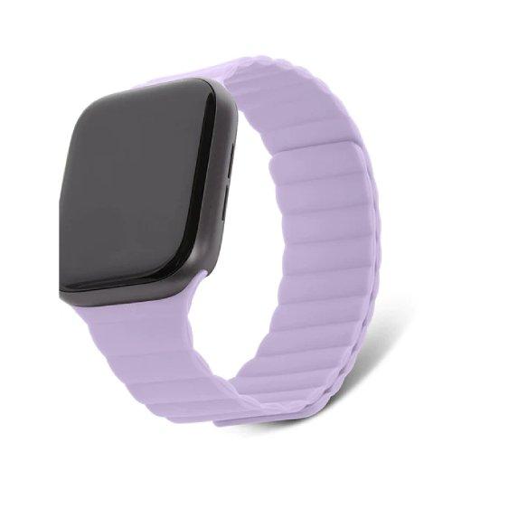 Pitaka Decoded Apple Watch Magnetic Strap, Silicone, 42/44/45/49mm – Lavender