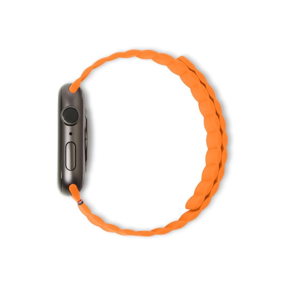 PITAKA Decoded Silicone Magnetic Traction Strap for 42/44/45/49 Apple Watch, D23AWS45TSL3SAT– Apricot