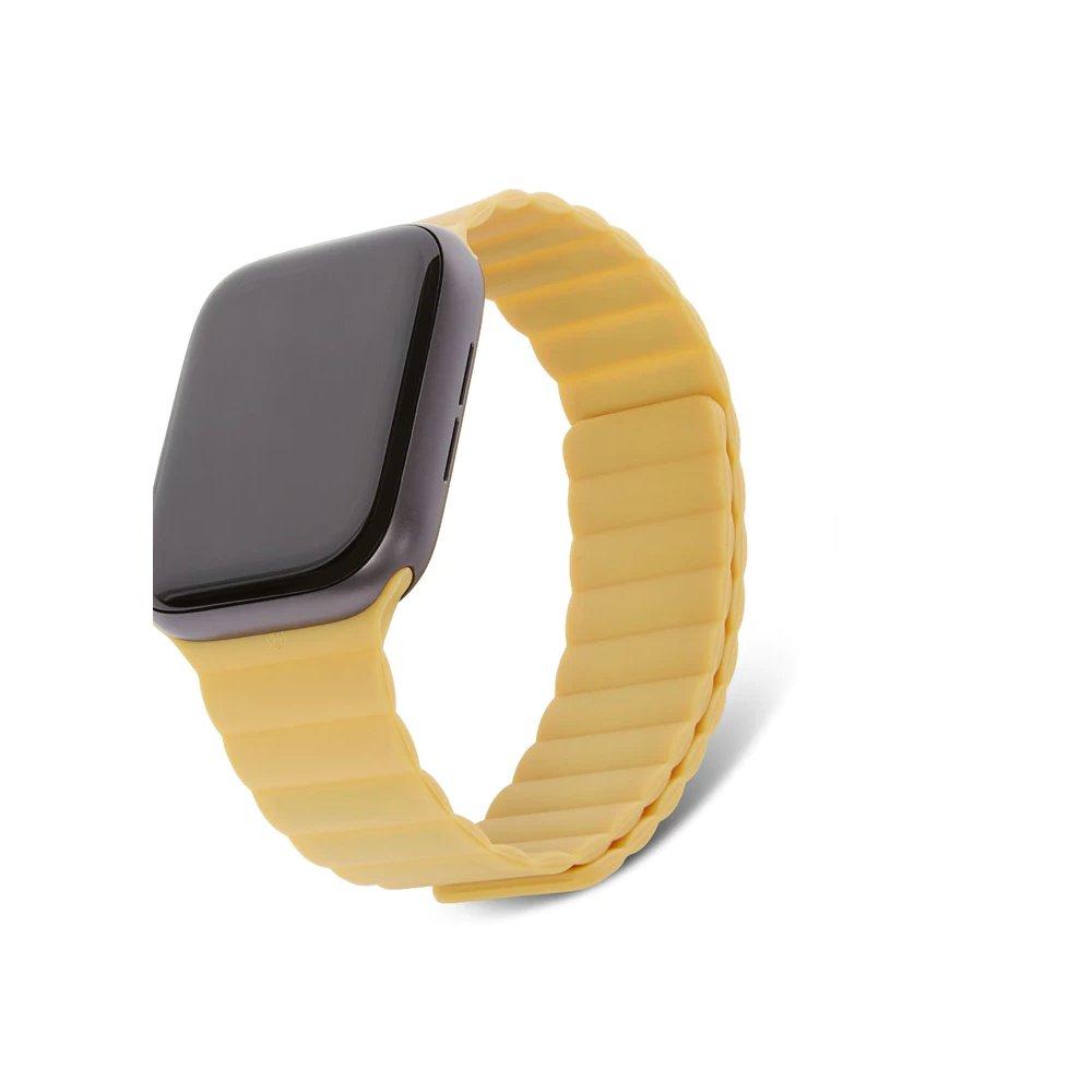 PITAKA Decoded Silicone Magnetic Traction Strap for 42/44/45/49 Apple Watch, D23AWS45TSL3SSN – Sweet Corn