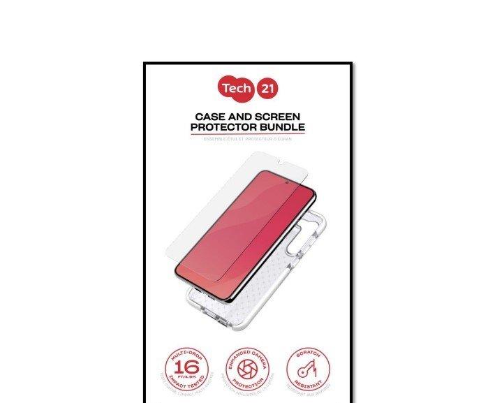 TECH21 Evo Clear Case & Screen Protector Bundle for Galaxy S23+, T21-10078- Clear